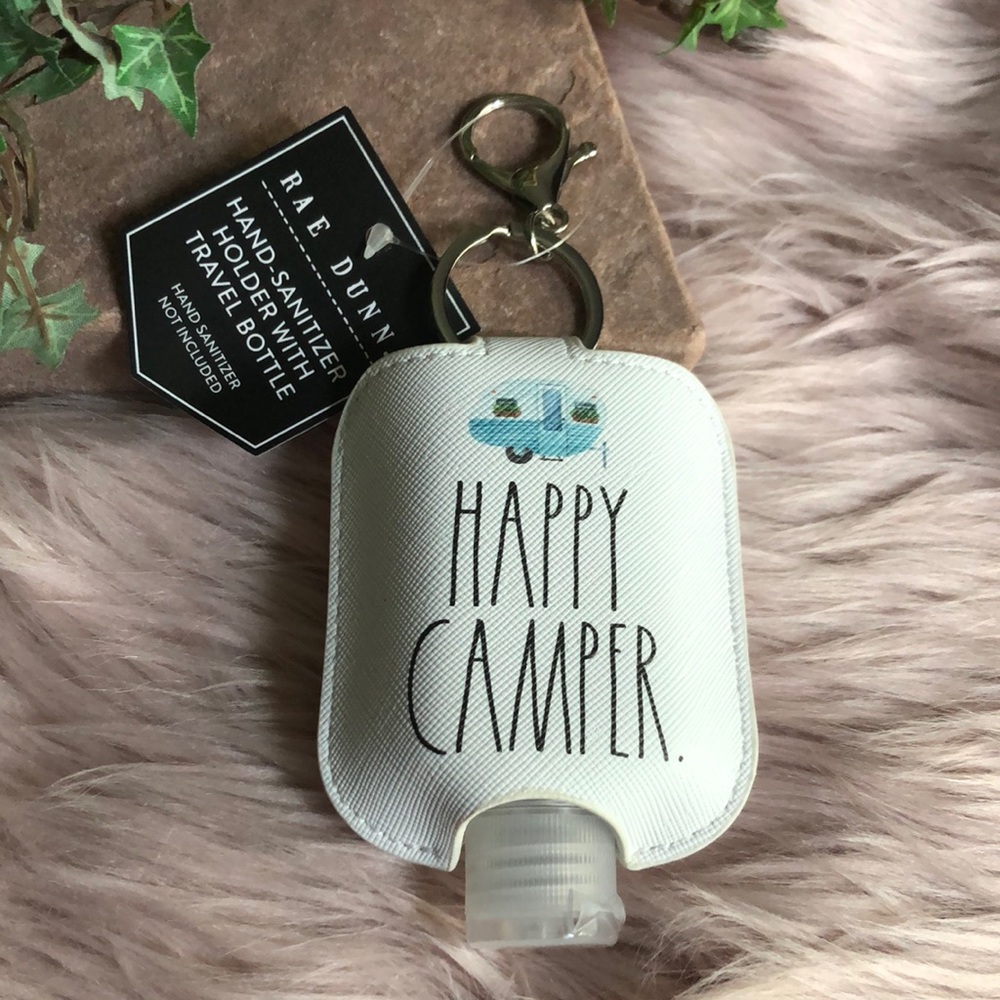 Rae Dunn HAPPY CAMPER hand sanitizer holder